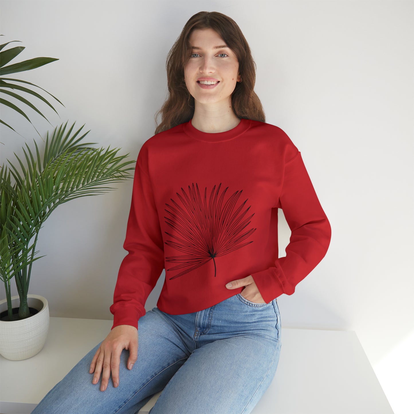 Palm Leaf Unisex Crewneck Sweatshirt