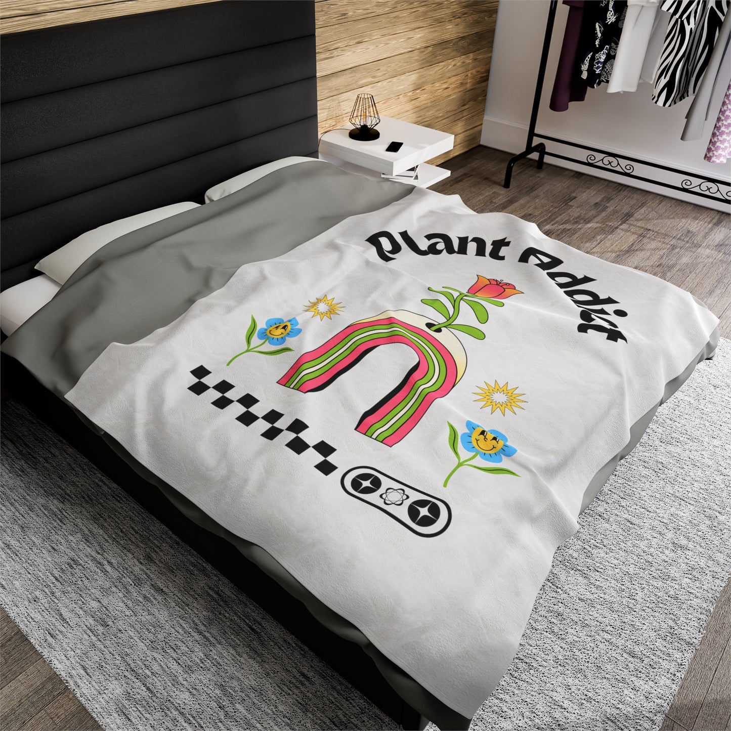 Plant Addict Velveteen Plush Blanket