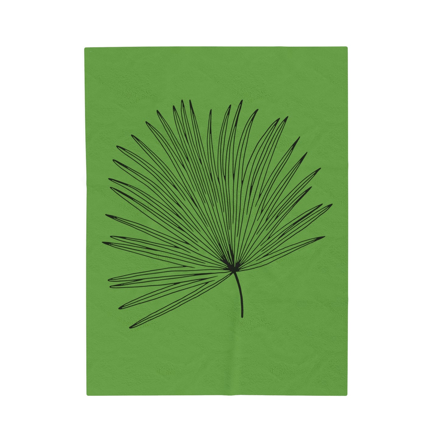 Palm Leaf Velveteen Plush Blanket