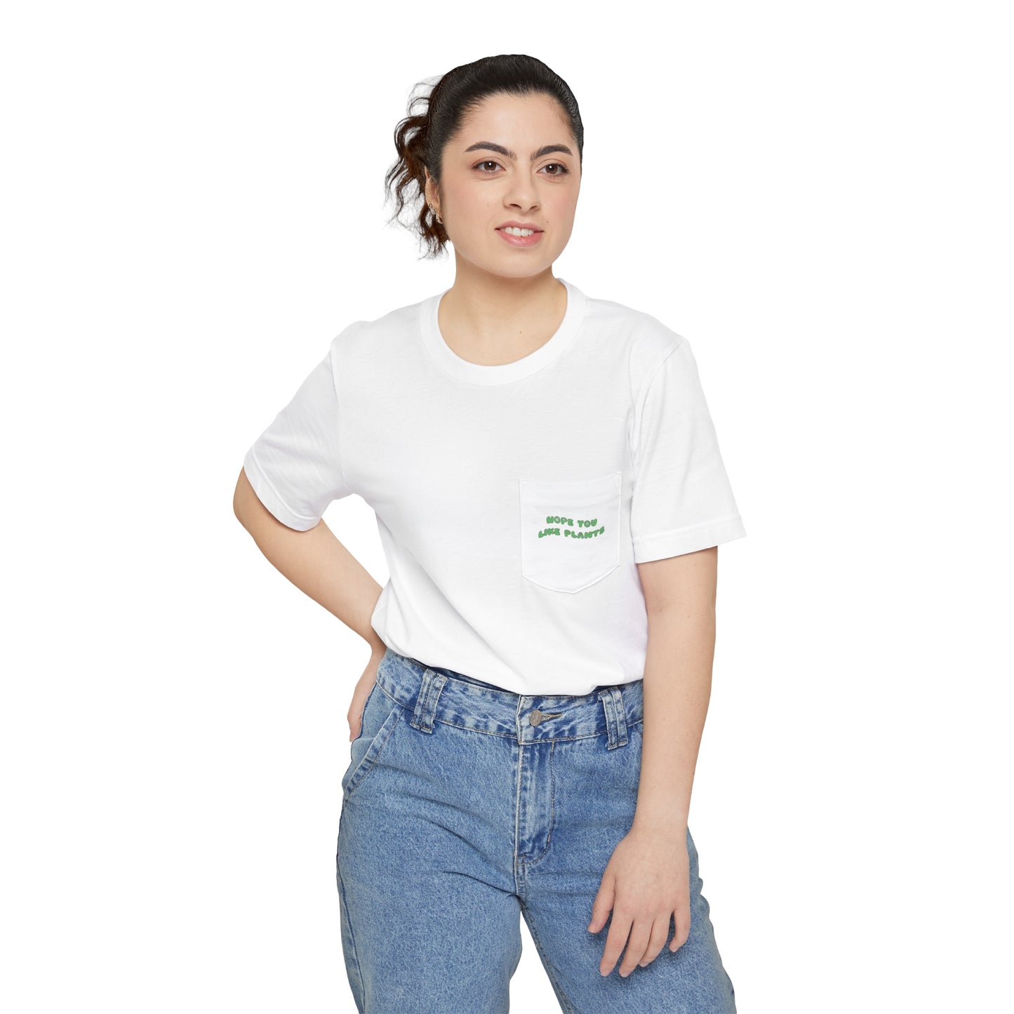 Hope You Like Plants Unisex Pocket Tee