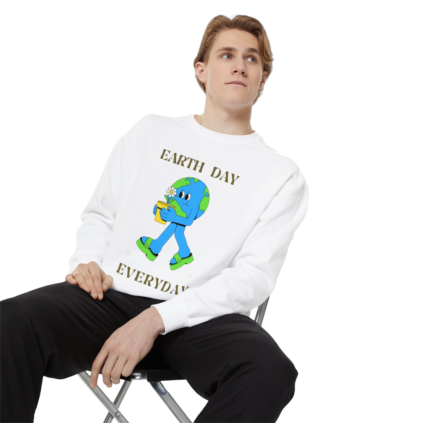 Earth Day Everyday Unisex Garment-Dyed Sweatshirt