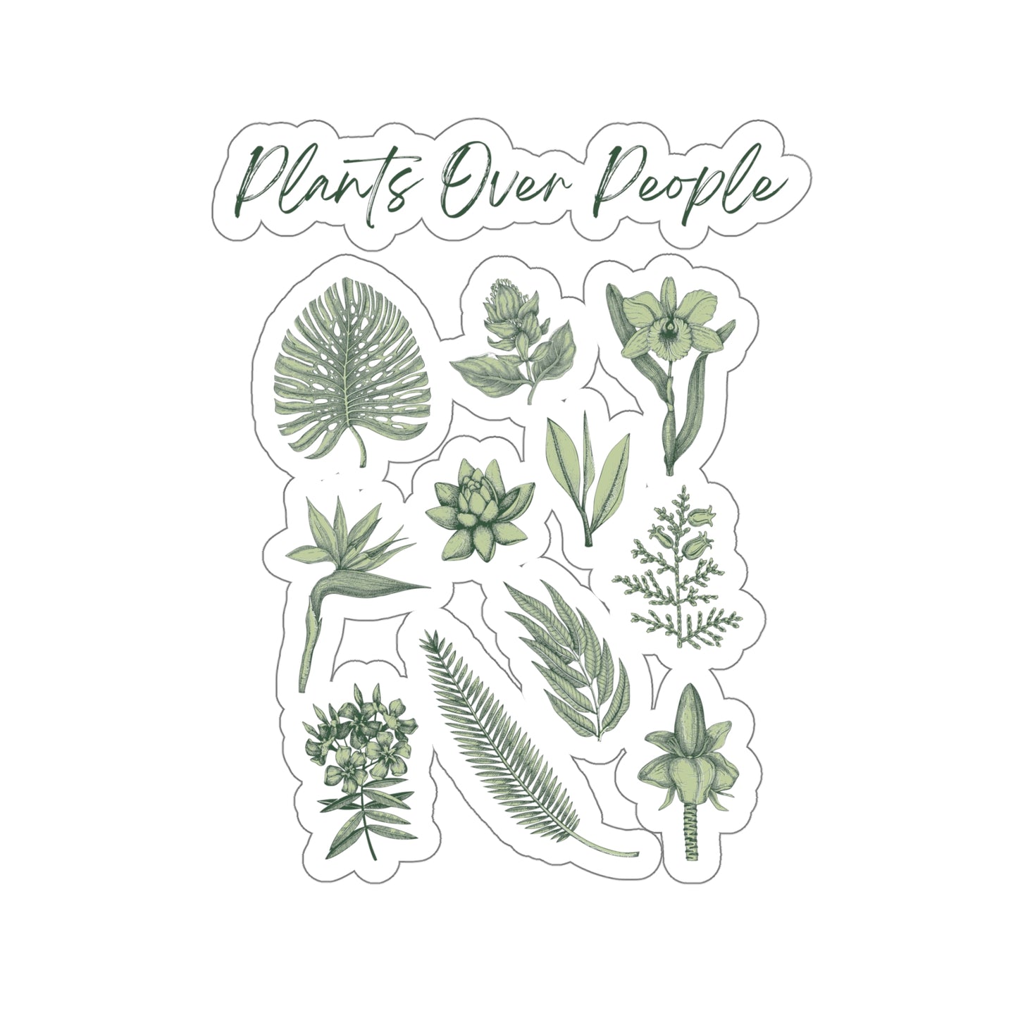 Plants Over People Stickers