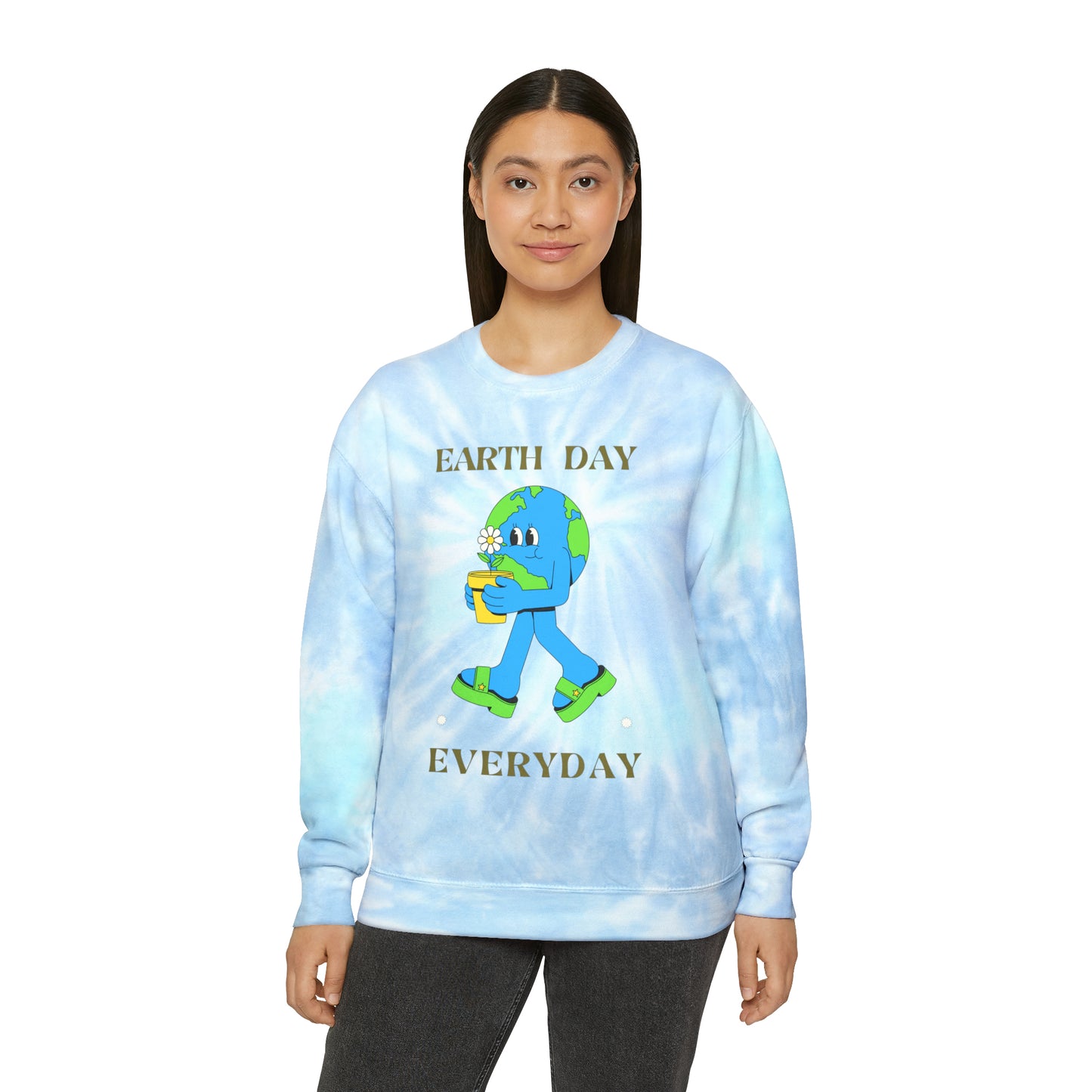 Earth Day Everyday Unisex Tie-Dye Crewneck