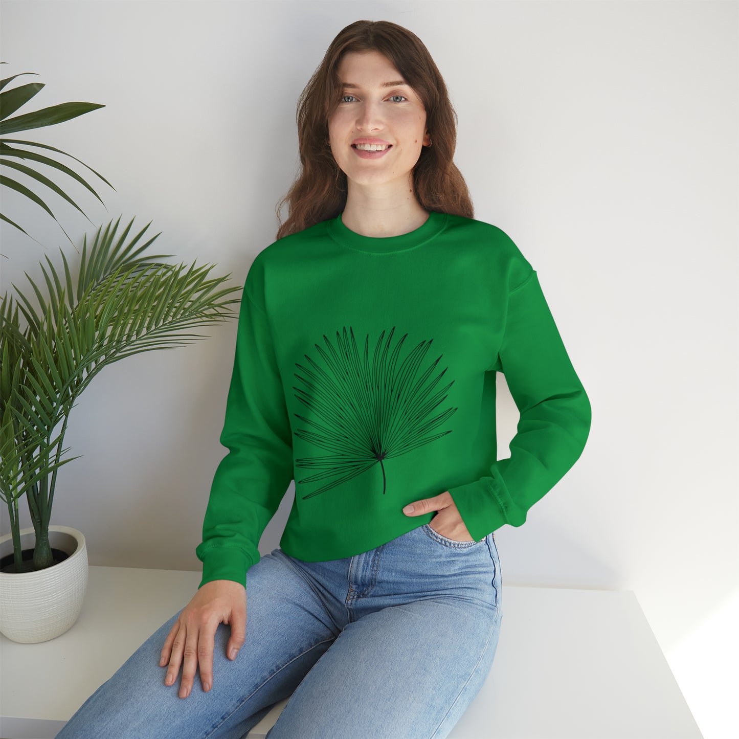 Palm Leaf Unisex Crewneck Sweatshirt