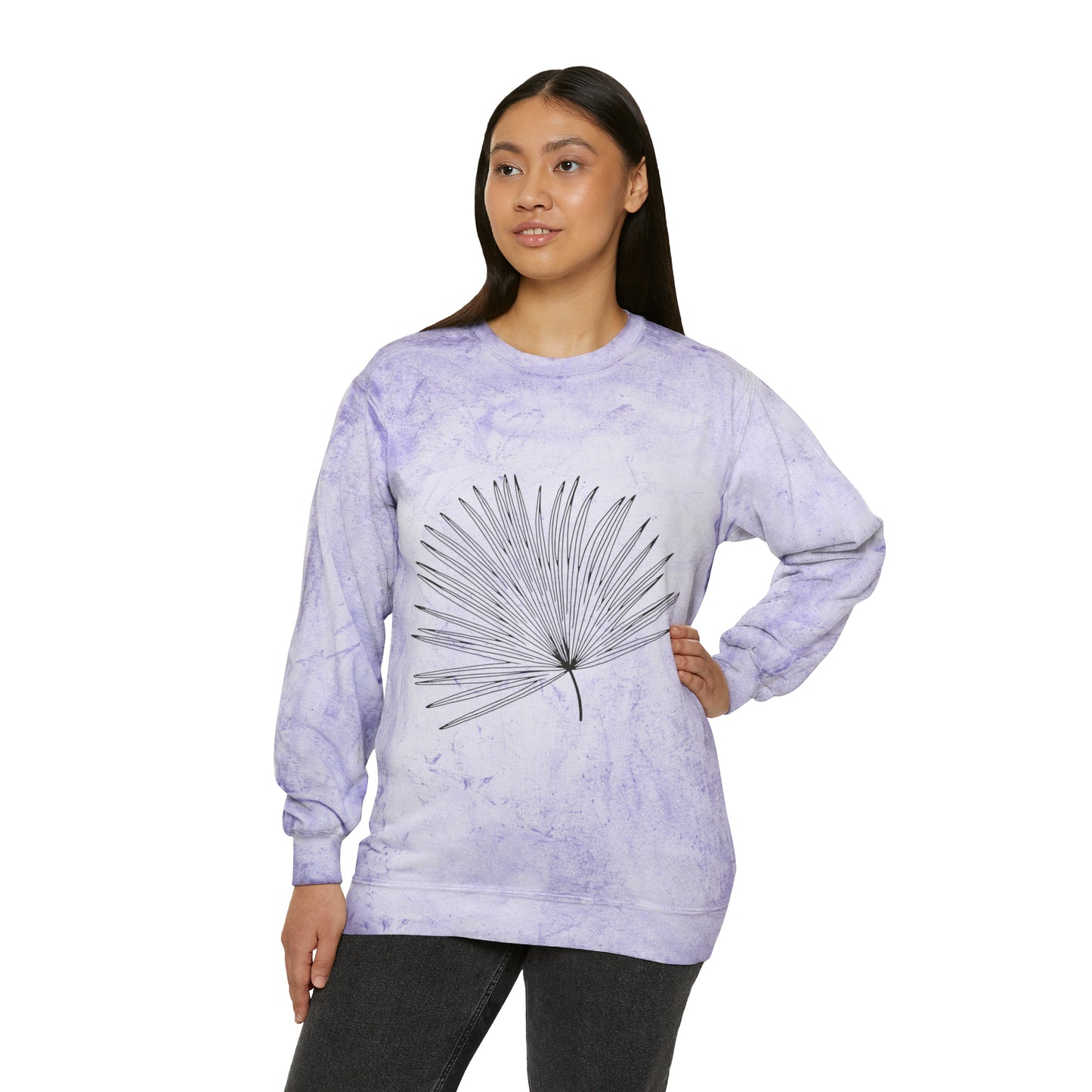 Palm Leaf Unisex Color Blast Crewneck