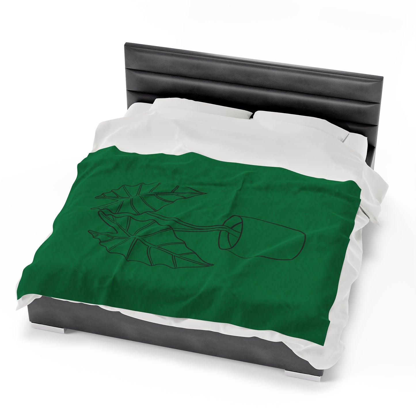 Alocasia Velveteen Plush Blanket