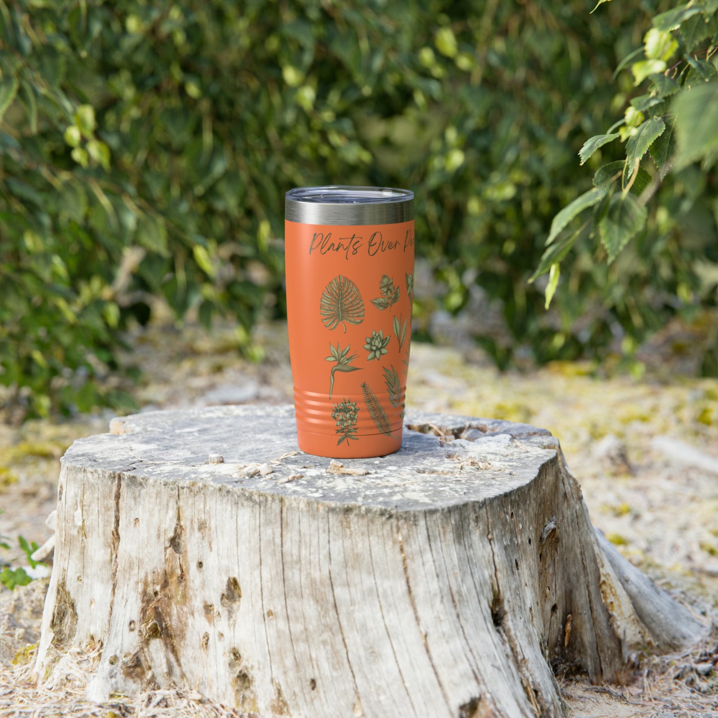 Plants Over People Ringneck Tumbler, 20oz