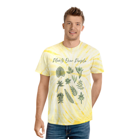 Plants Over People Tie-Dye Tee, Cyclone
