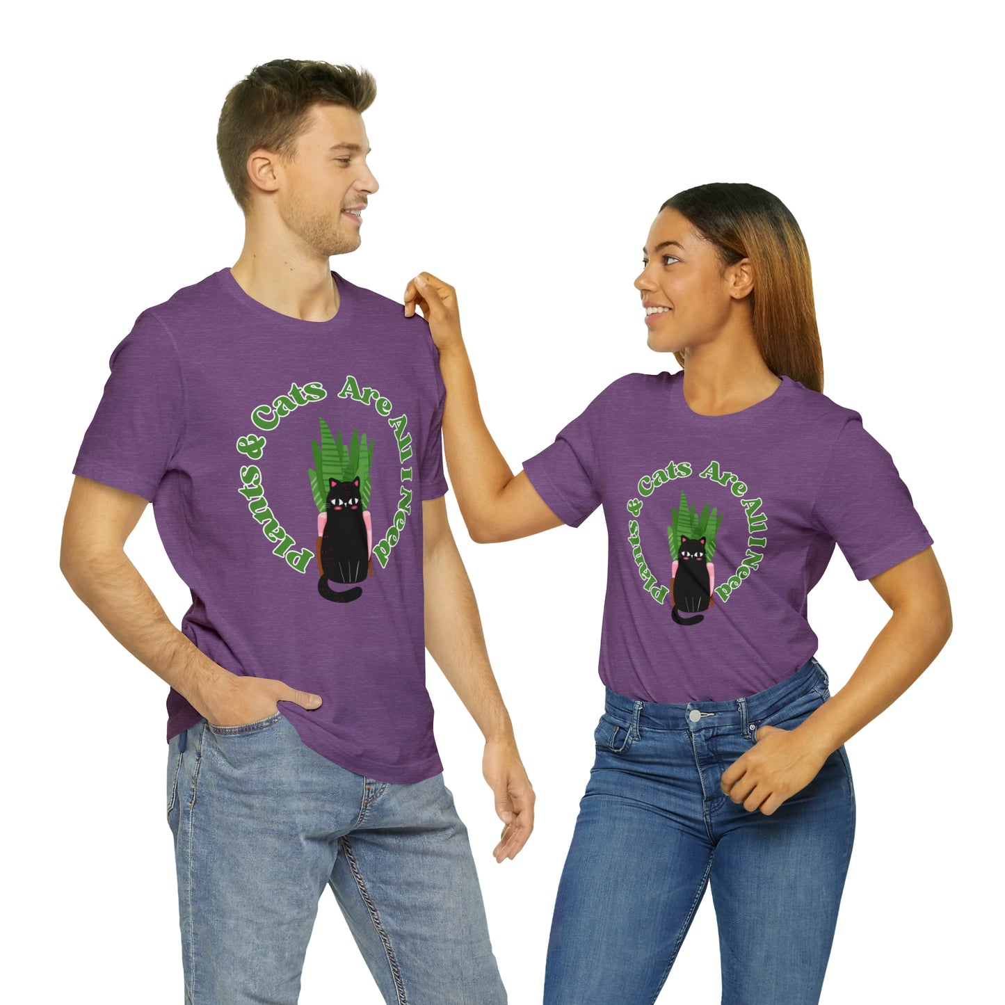 Plants & Cats Are All I Need Unisex Jersey Tee