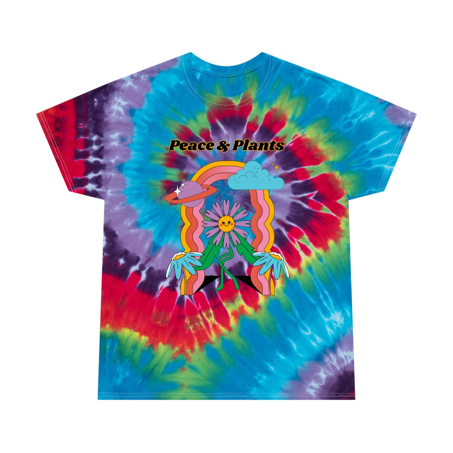 Peace & Plants Tie-Dye Tee, Spiral