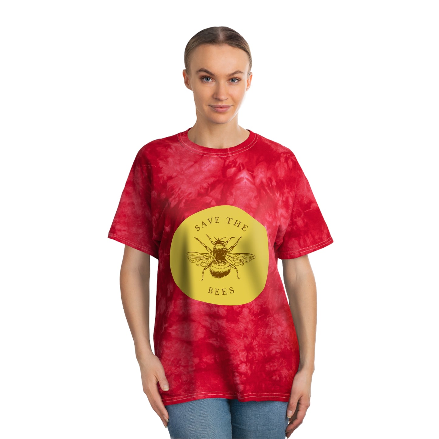 Save The Bees Tie-Dye Tee, Crystal