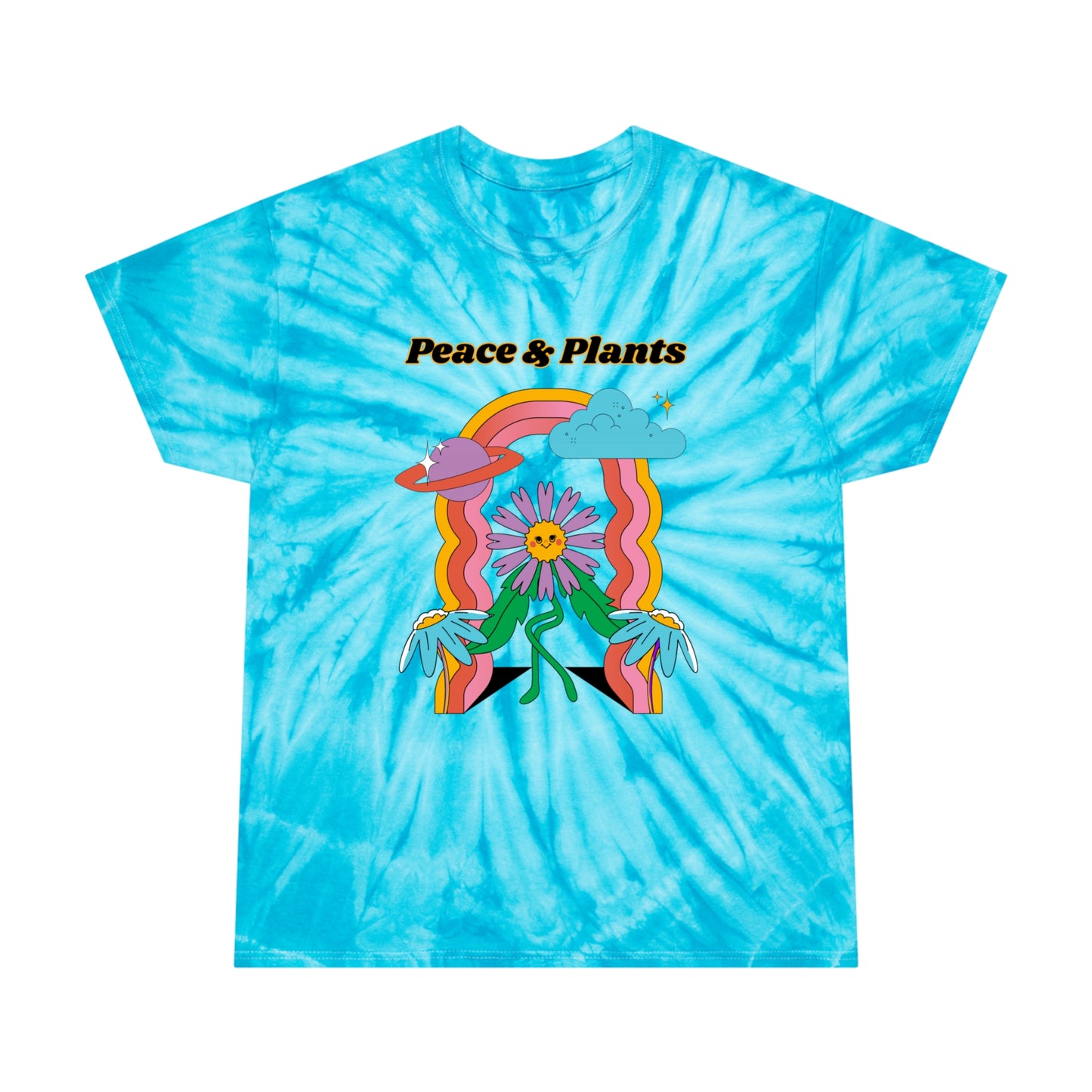 Peace & Plants Tie-Dye Tee, Cyclone