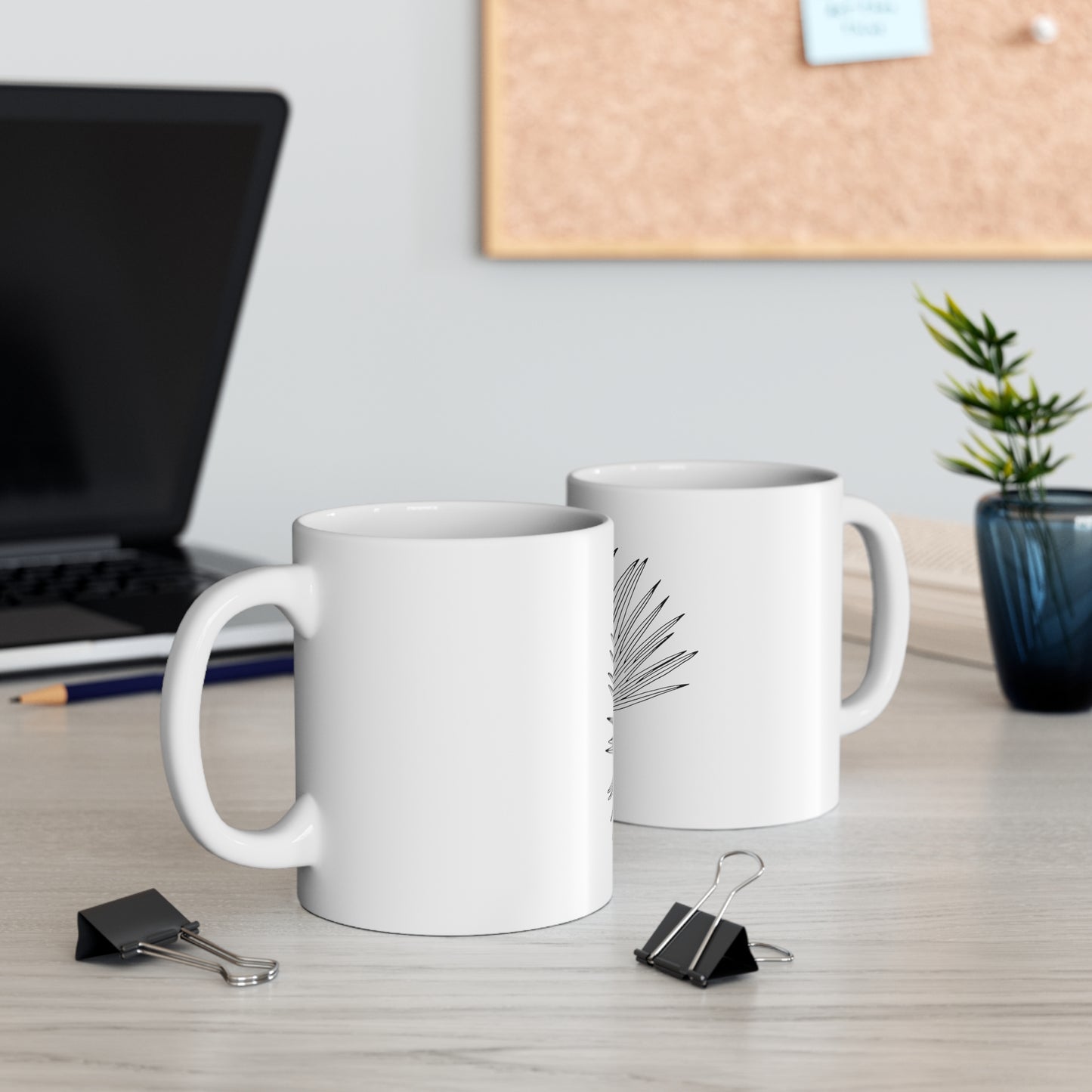 Palm Leaf Ceramic Mug