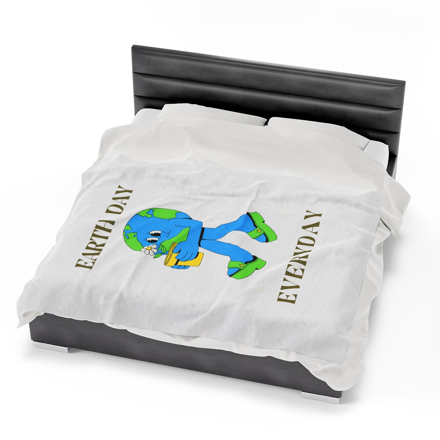 Earth Day Everyday Velveteen Plush Blanket