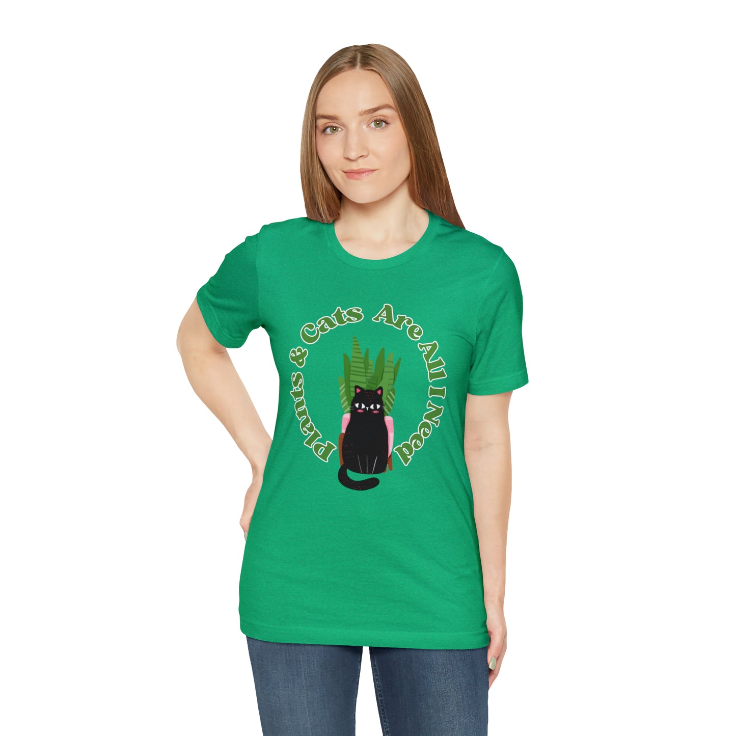 Plants & Cats Are All I Need Unisex Jersey Tee