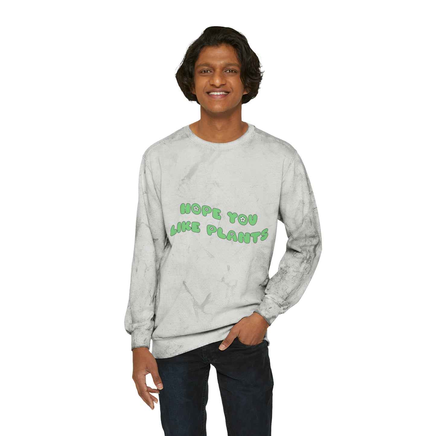 Hope You Like Plants Color Blast Crewneck