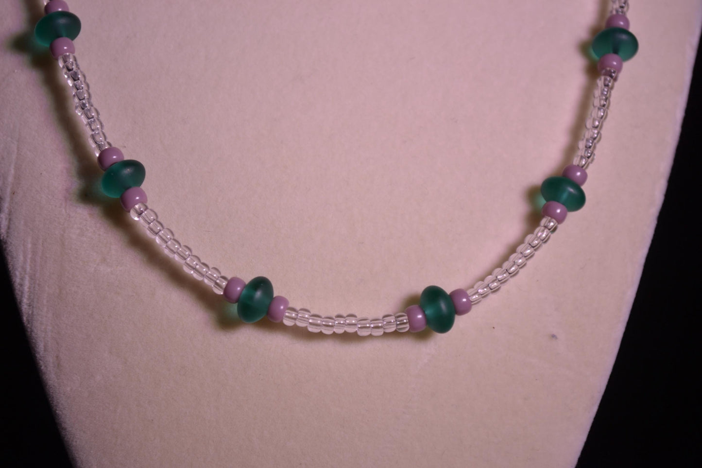 Teal and mauve necklace & bracelet set