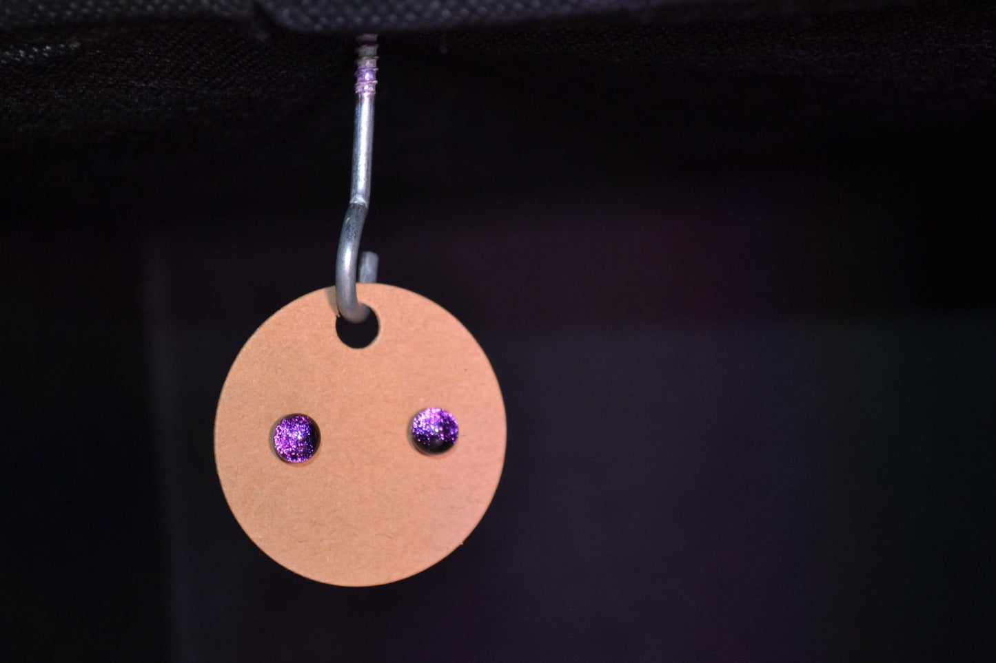 Dichrotic glass stud earrings
