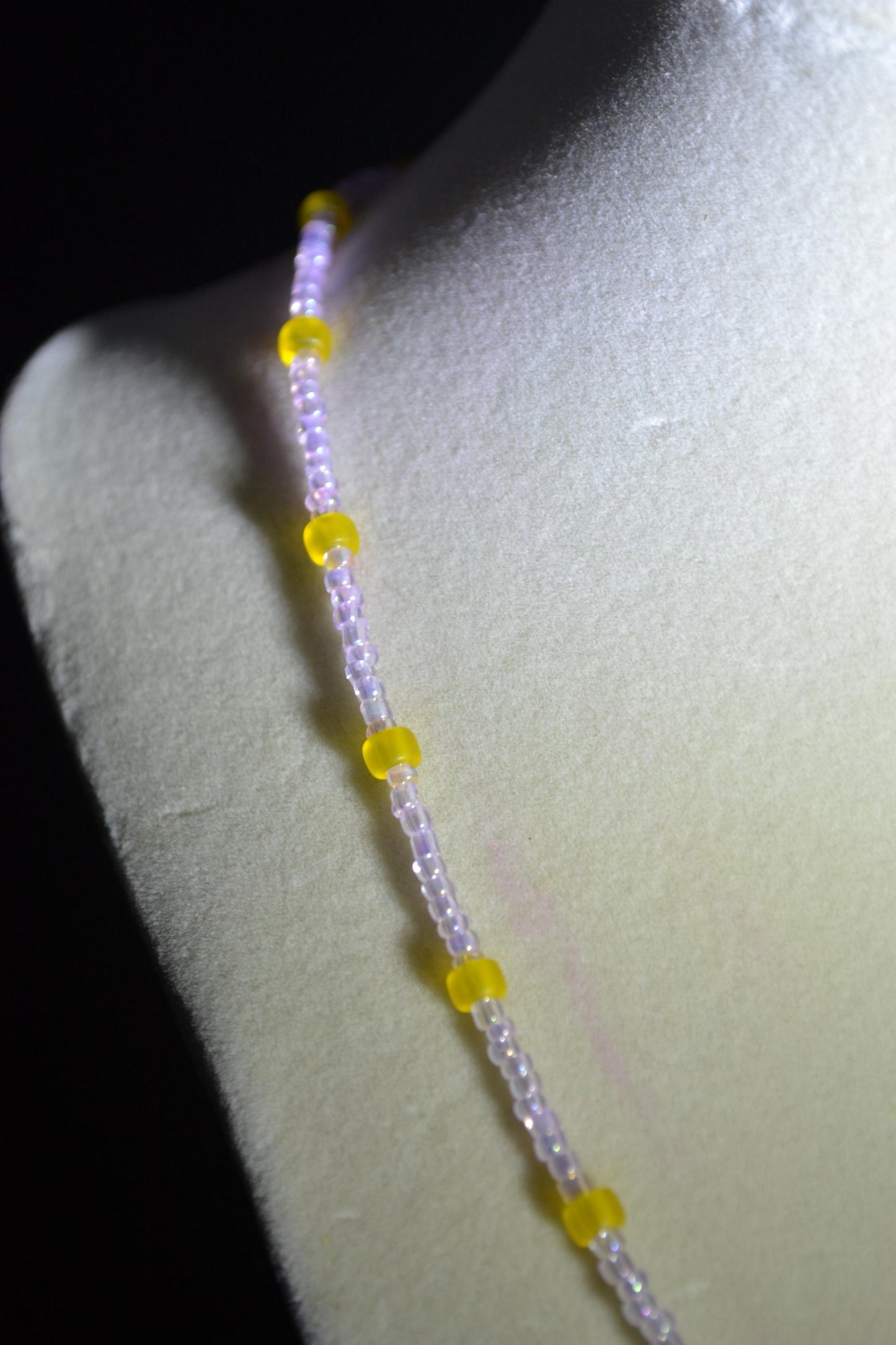 Hummingbird pendant glass bead necklace
