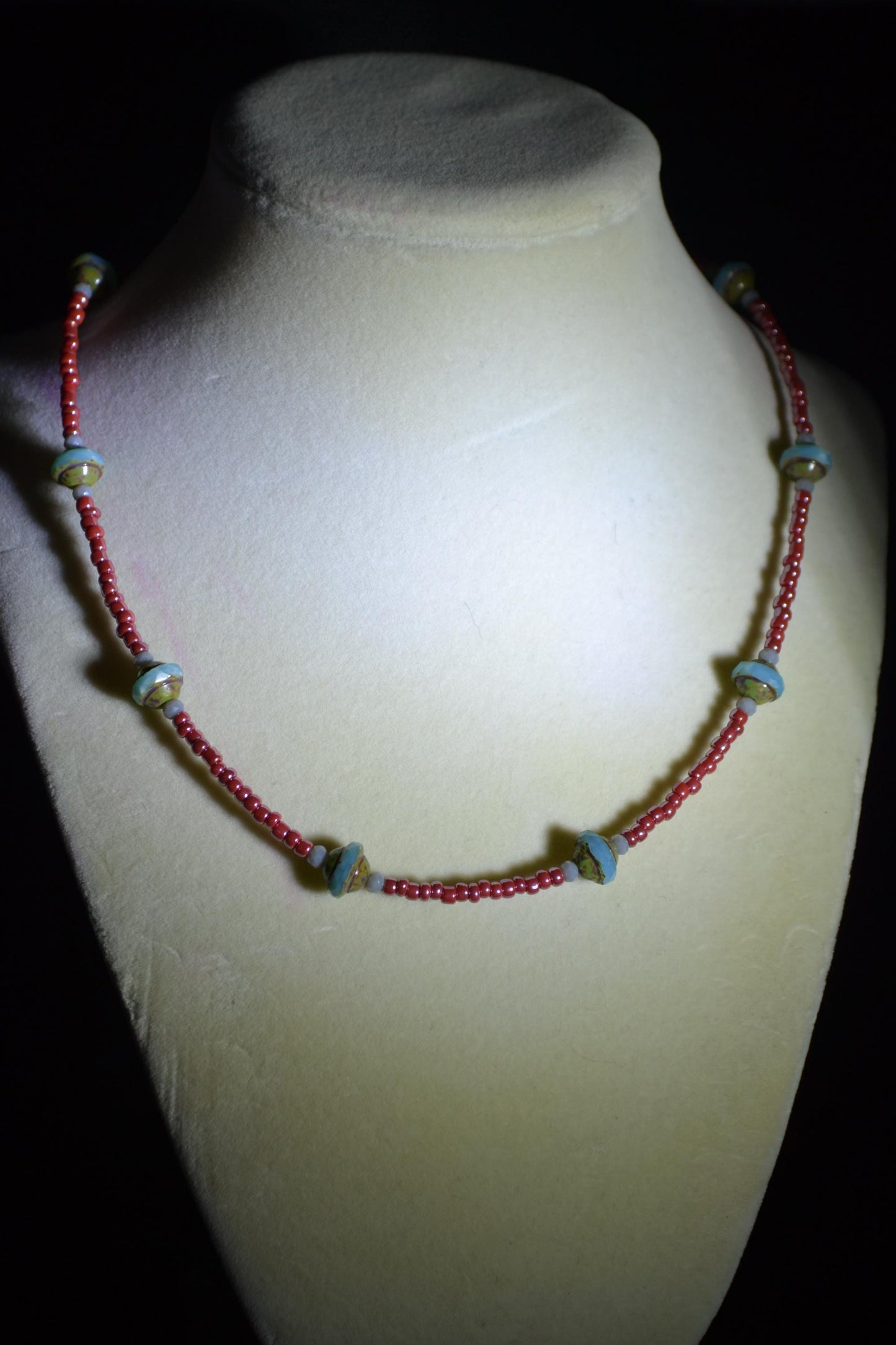 Beaded Saturns necklace