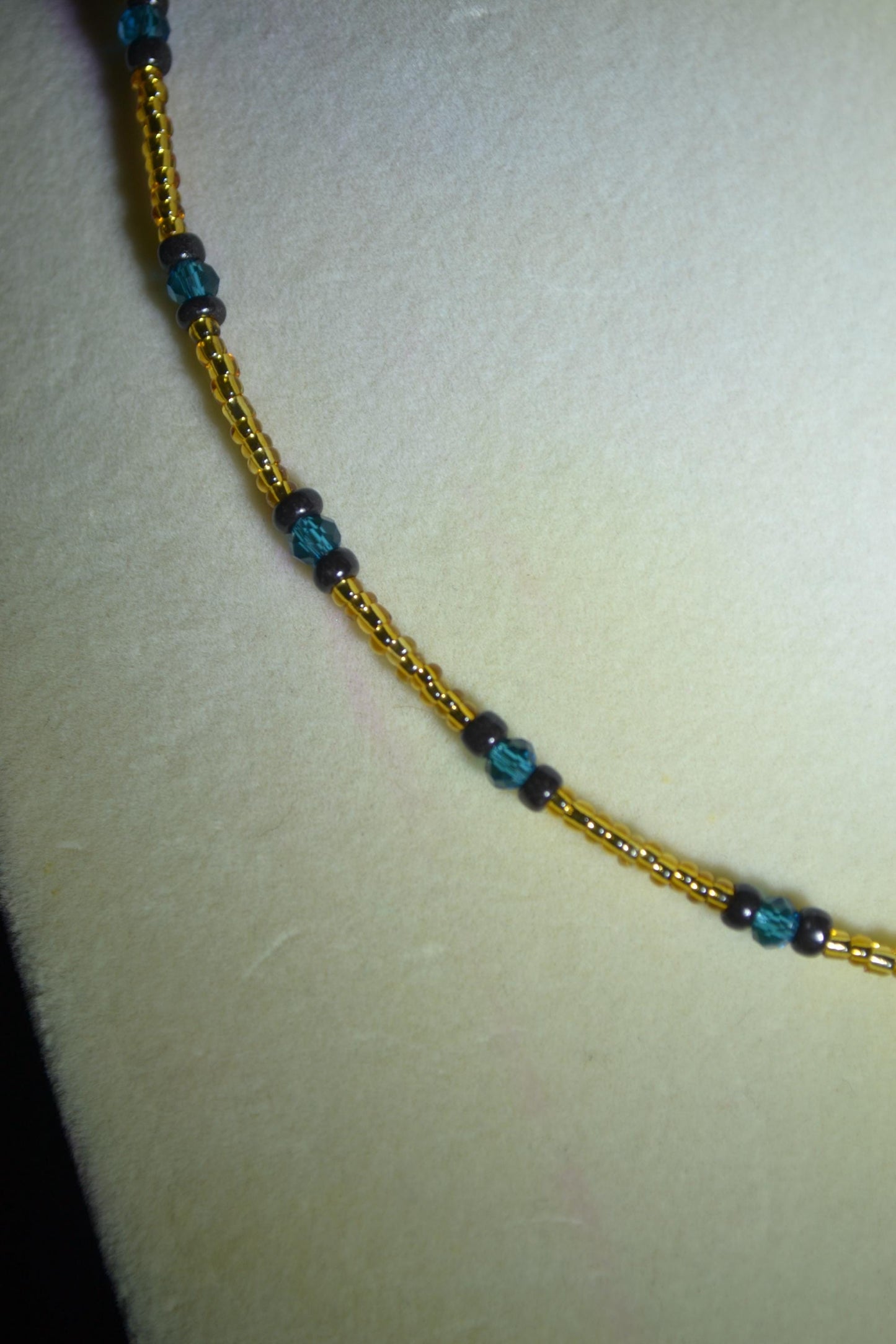 Multicolor glass bead necklace. Jacksonville jaguars