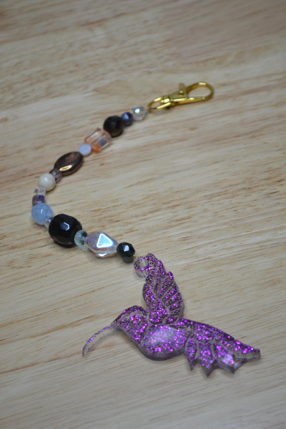 Glass Bead Bag Charms. Keychains