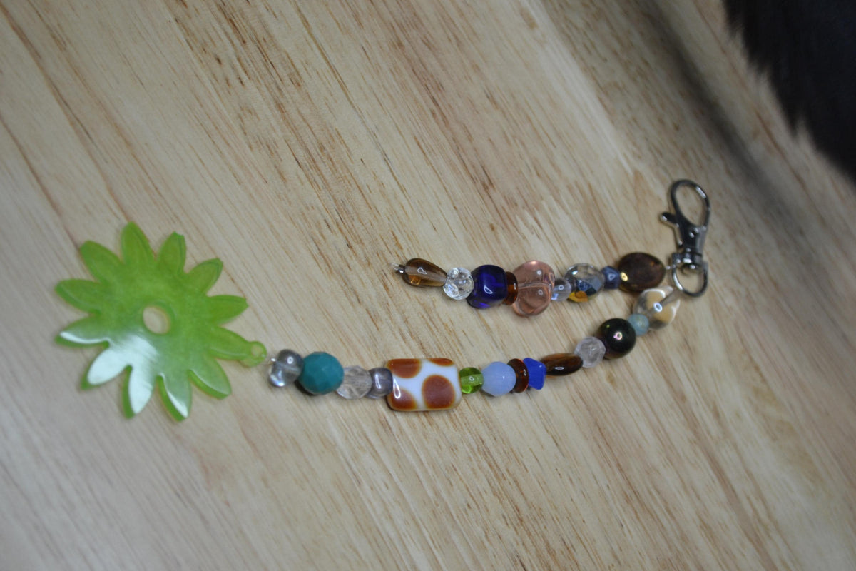 Glass Bead Bag Charms. Keychains