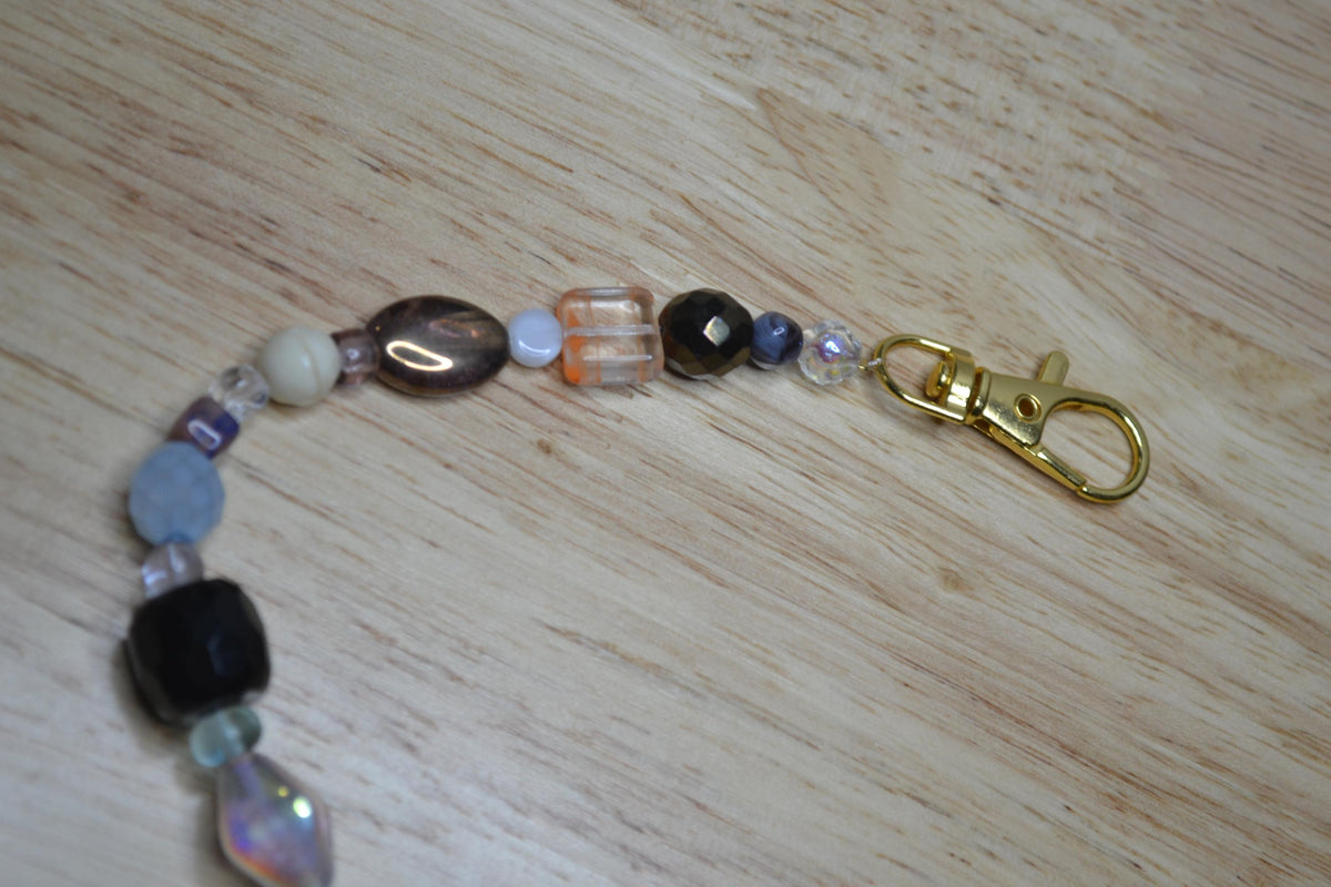 Glass Bead Bag Charms. Keychains