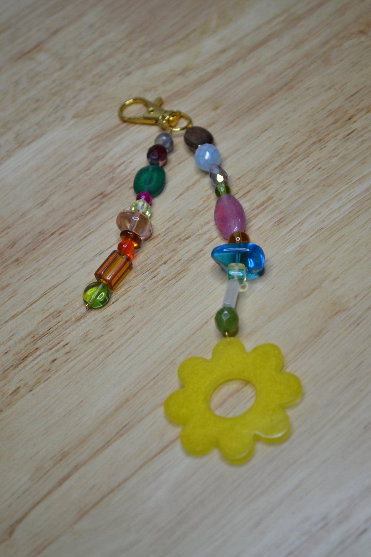 Glass Bead Bag Charms. Keychains