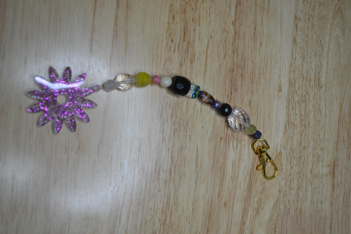 Glass Bead Bag Charms. Keychains