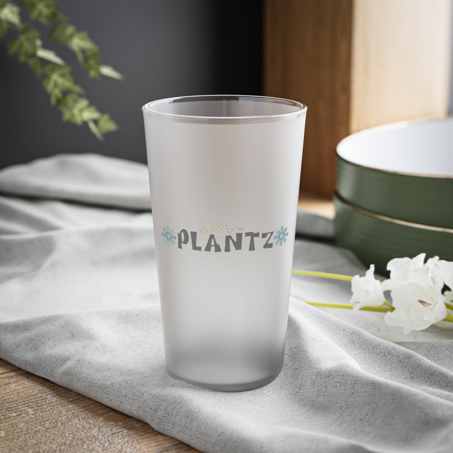 Plantz Frosted Pint Glass