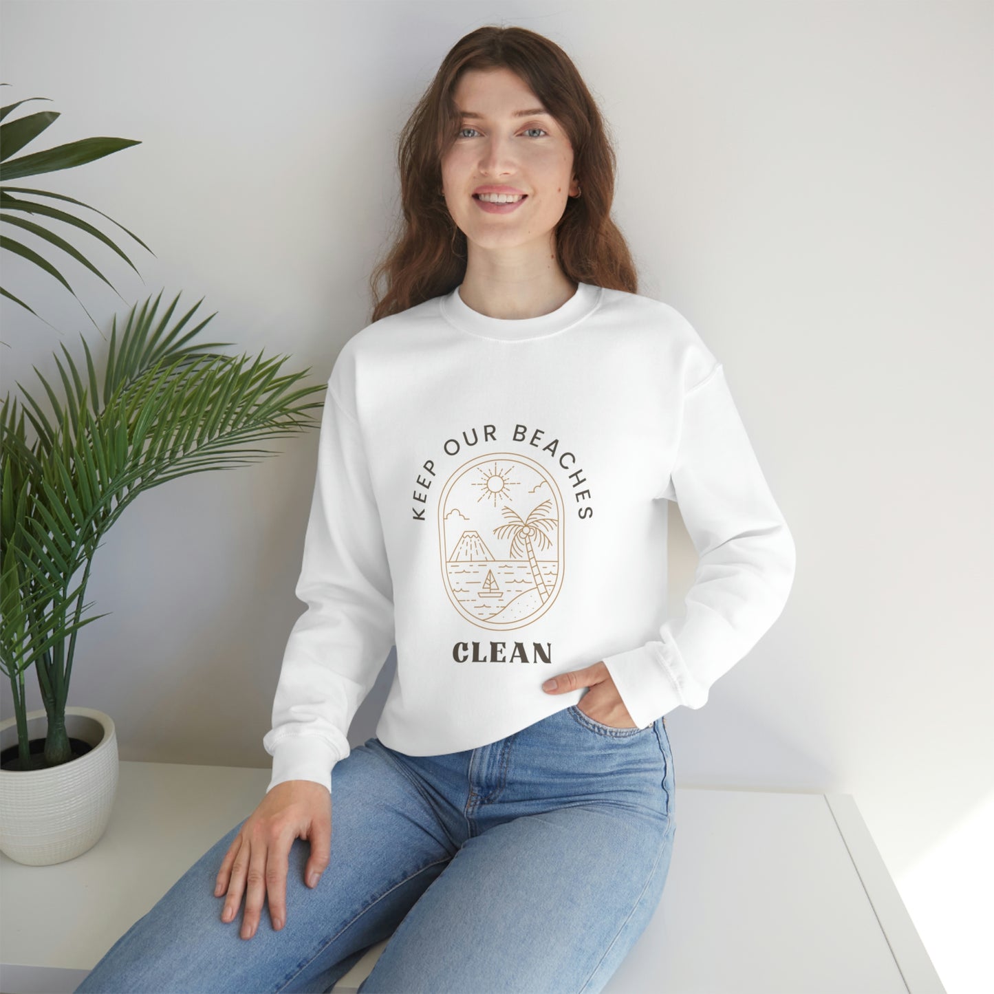 Clean Beaches Unisex Crewneck