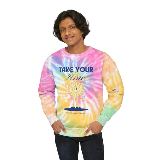 Growing Isn't Easy Unisex Tie-Dye Crewneck