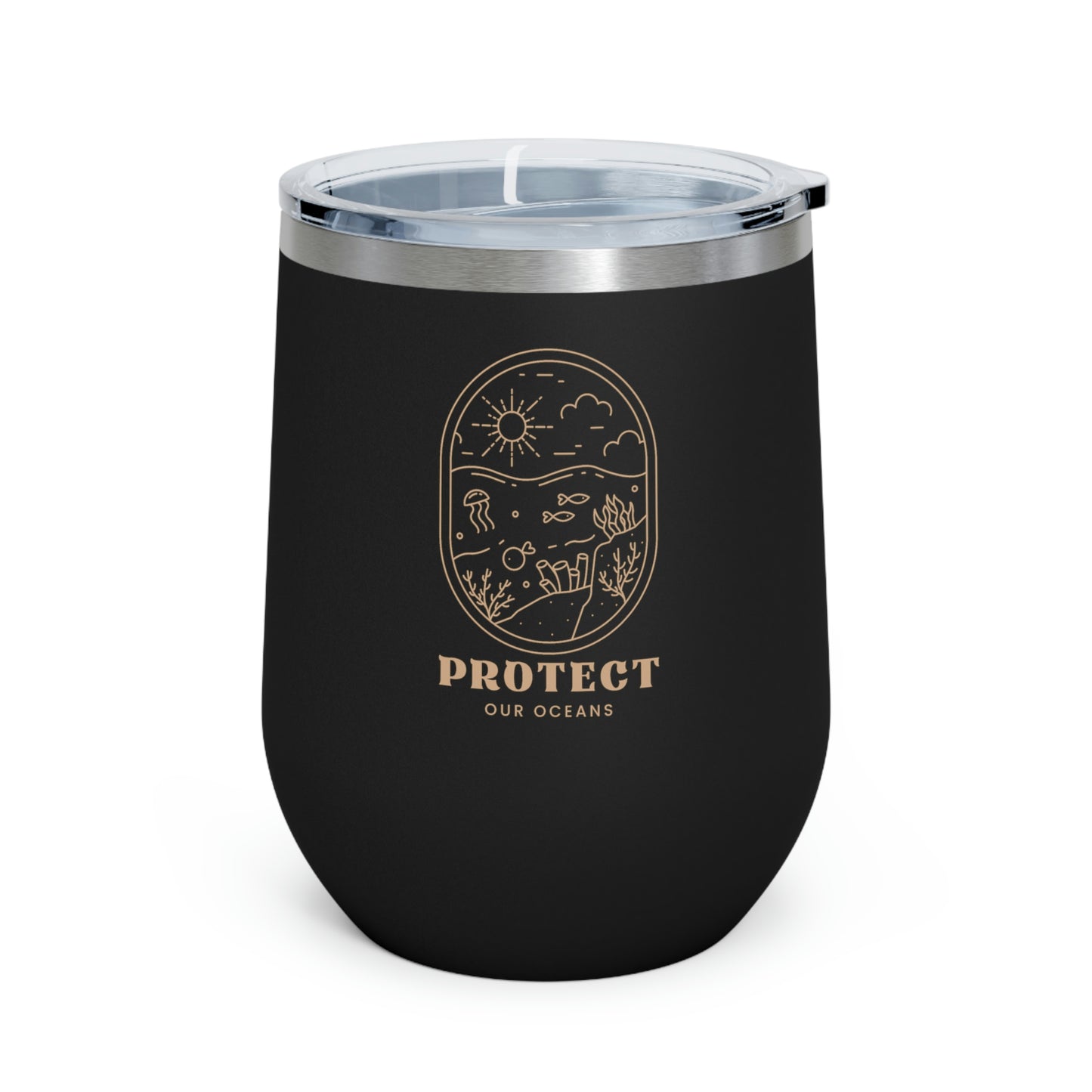 Protect Our Oceans Insulated Wine Tumbler