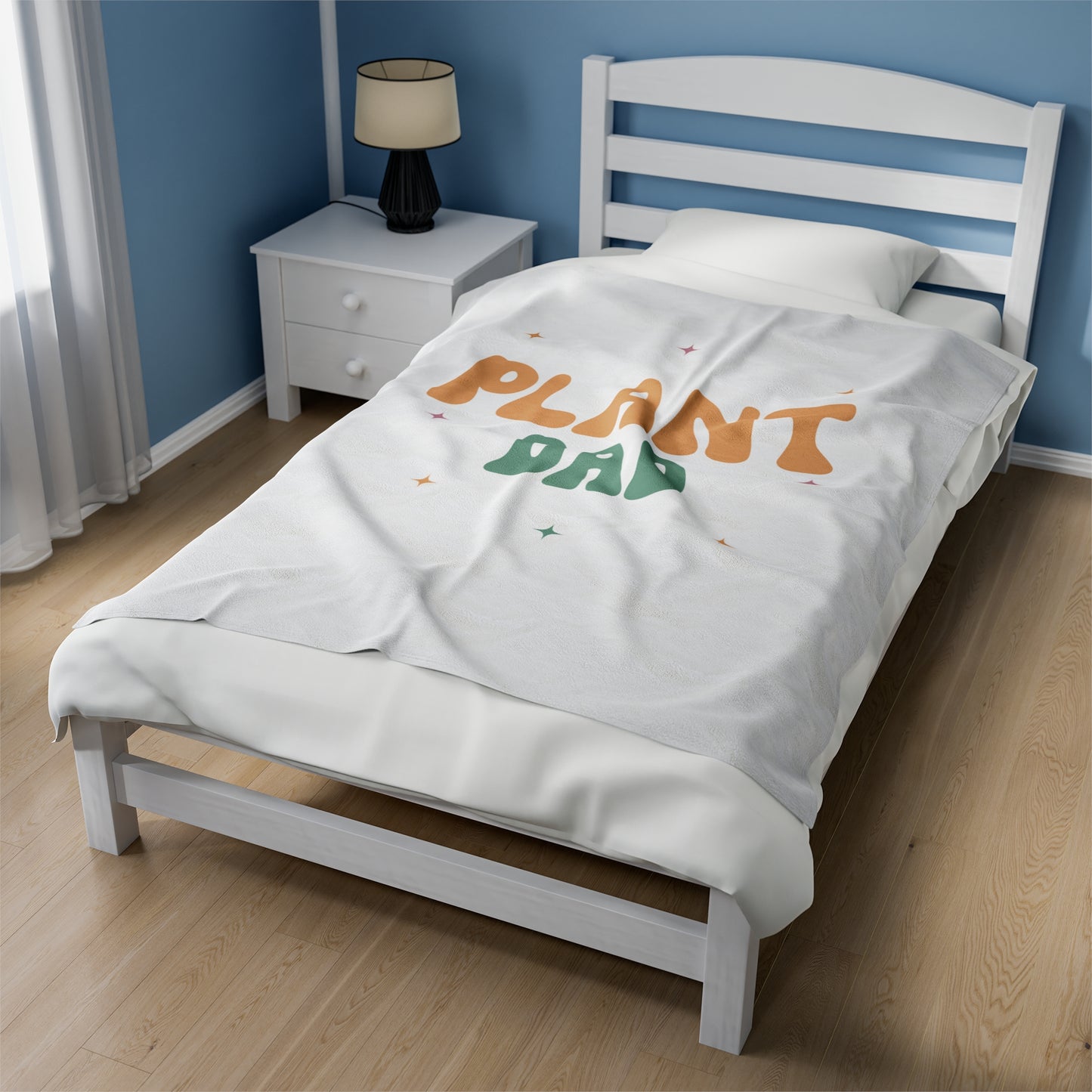 Plant Dad Velveteen Plush Blanket