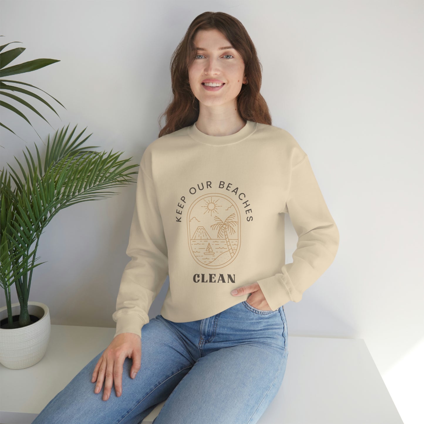 Clean Beaches Unisex Crewneck
