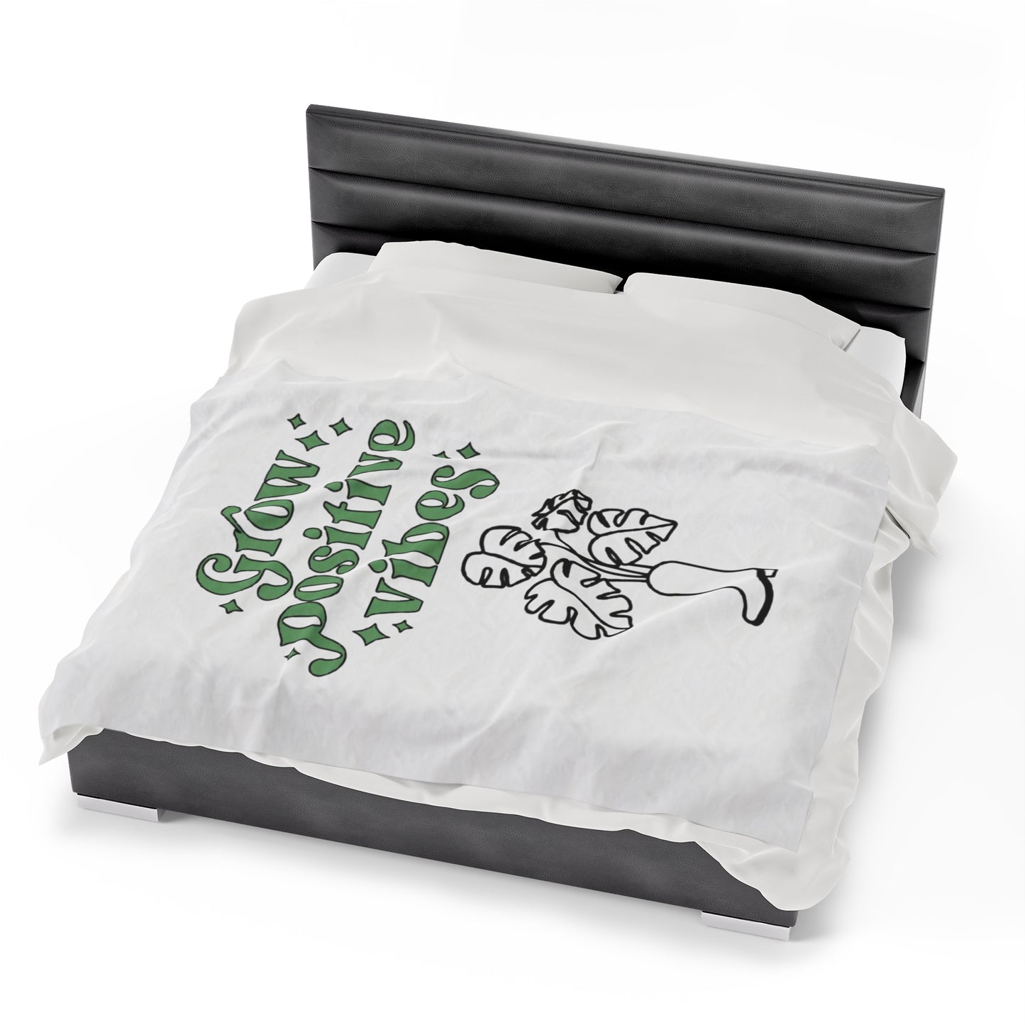 Grow Positive Velveteen Plush Blanket