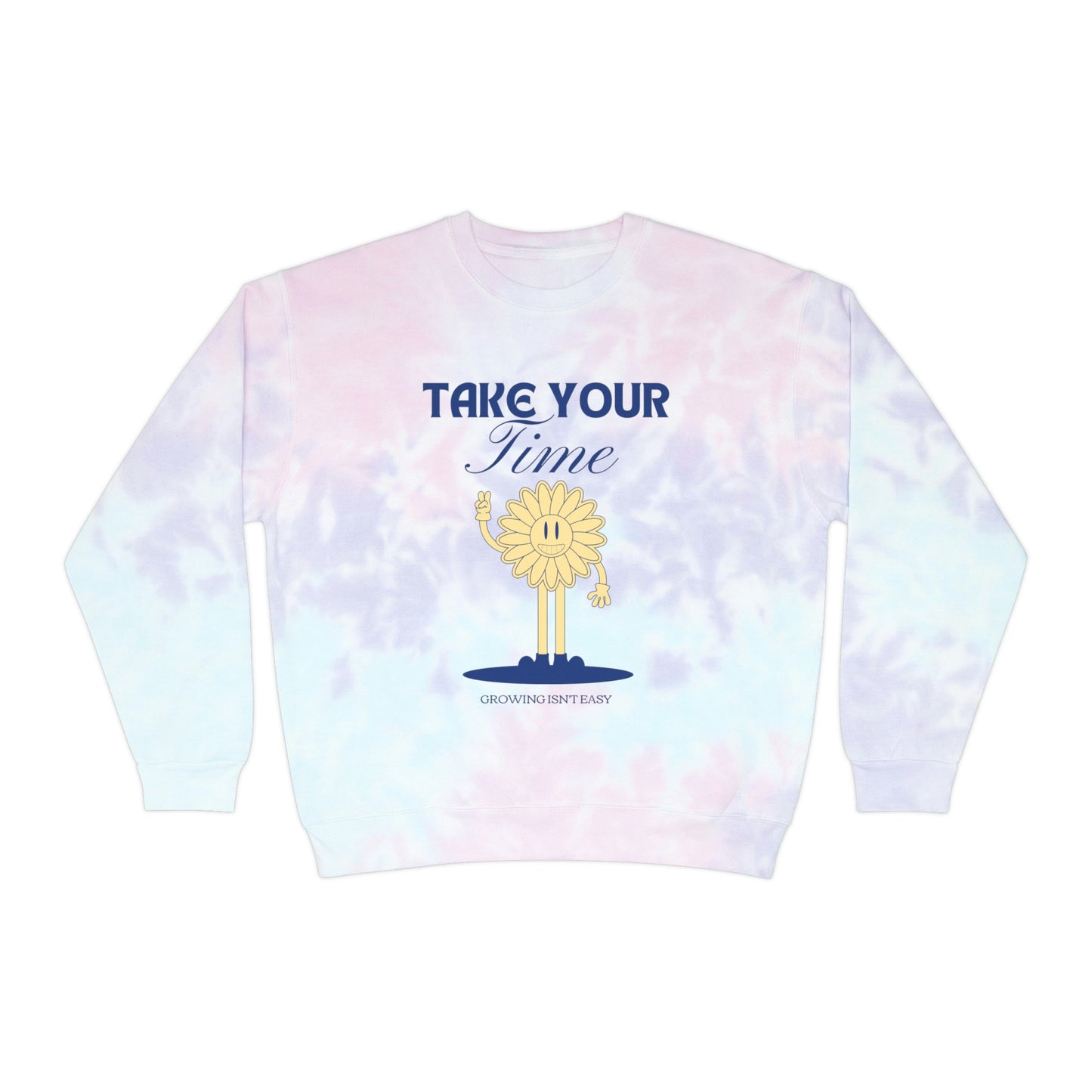 Growing Isn't Easy Unisex Tie-Dye Crewneck