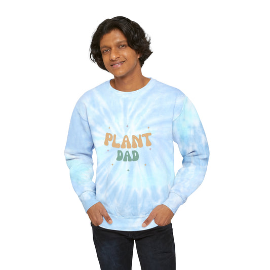 Plant Dad Unisex Tie-Dye Crewneck