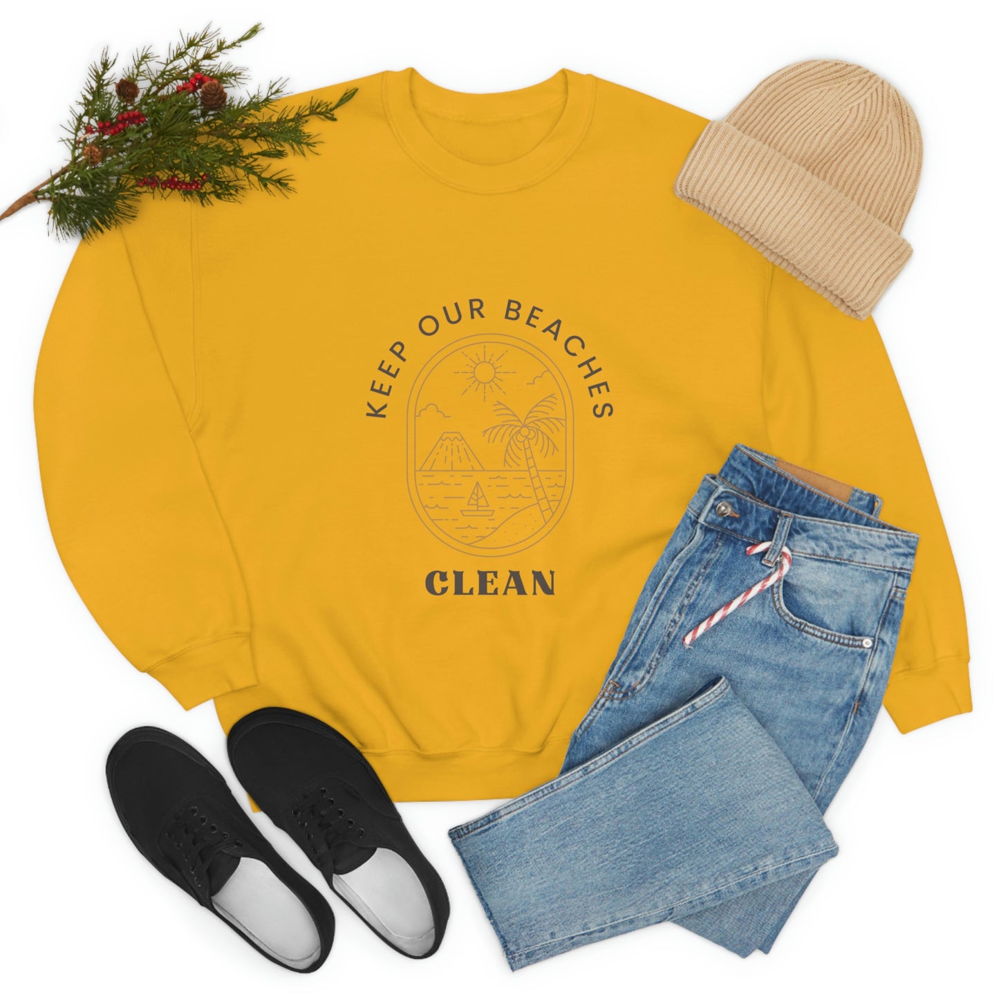 Clean Beaches Unisex Crewneck