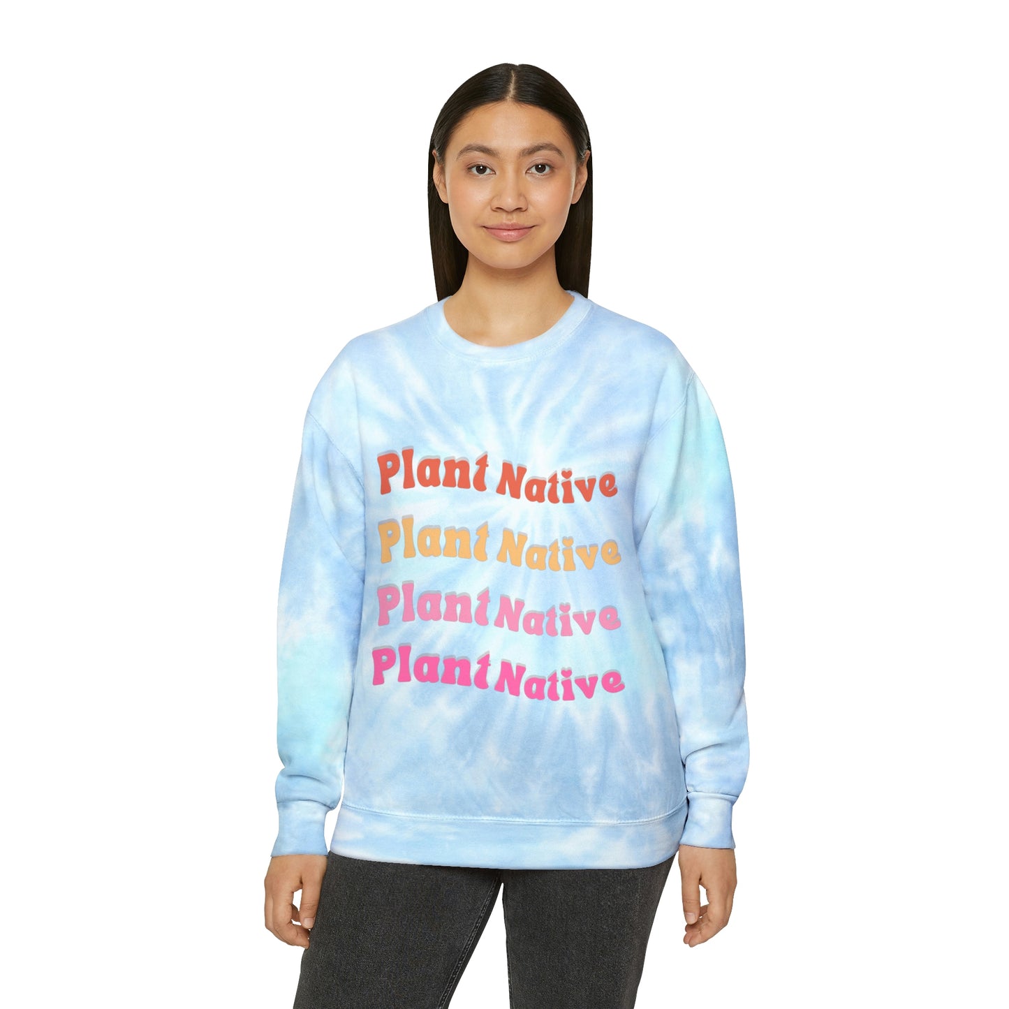 Plant Native Unisex Tie-Dye Crewneck