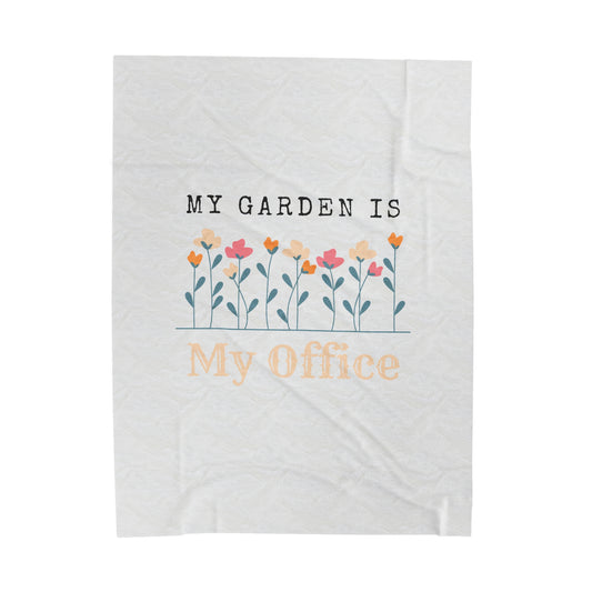 My Office Velveteen Plush Blanket