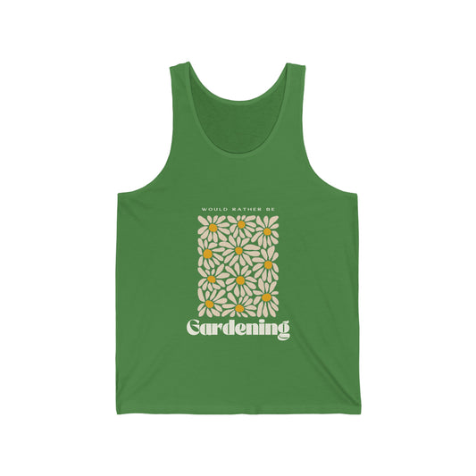 Would Rather Be Gardening Unisex Jersey Tank