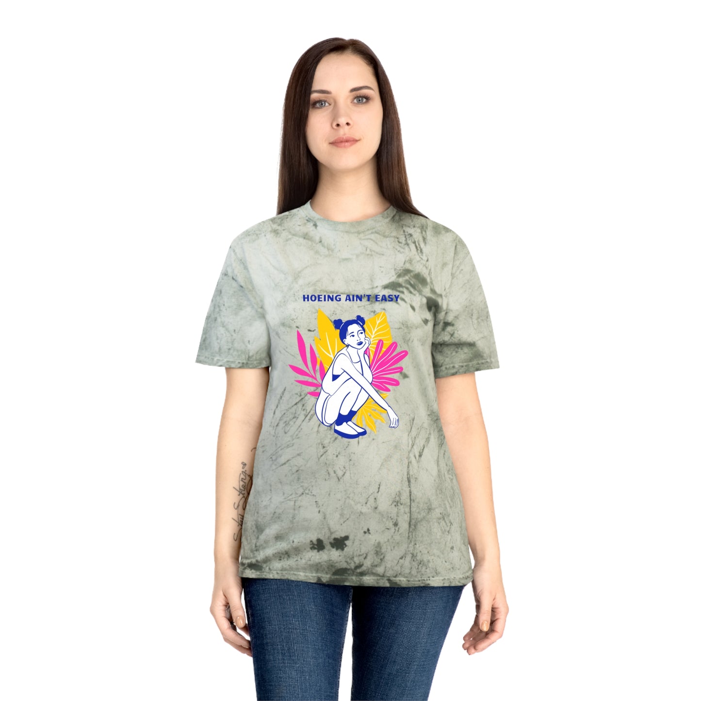 Hoeing Ain't Easy Unisex Color Blast T-Shirt