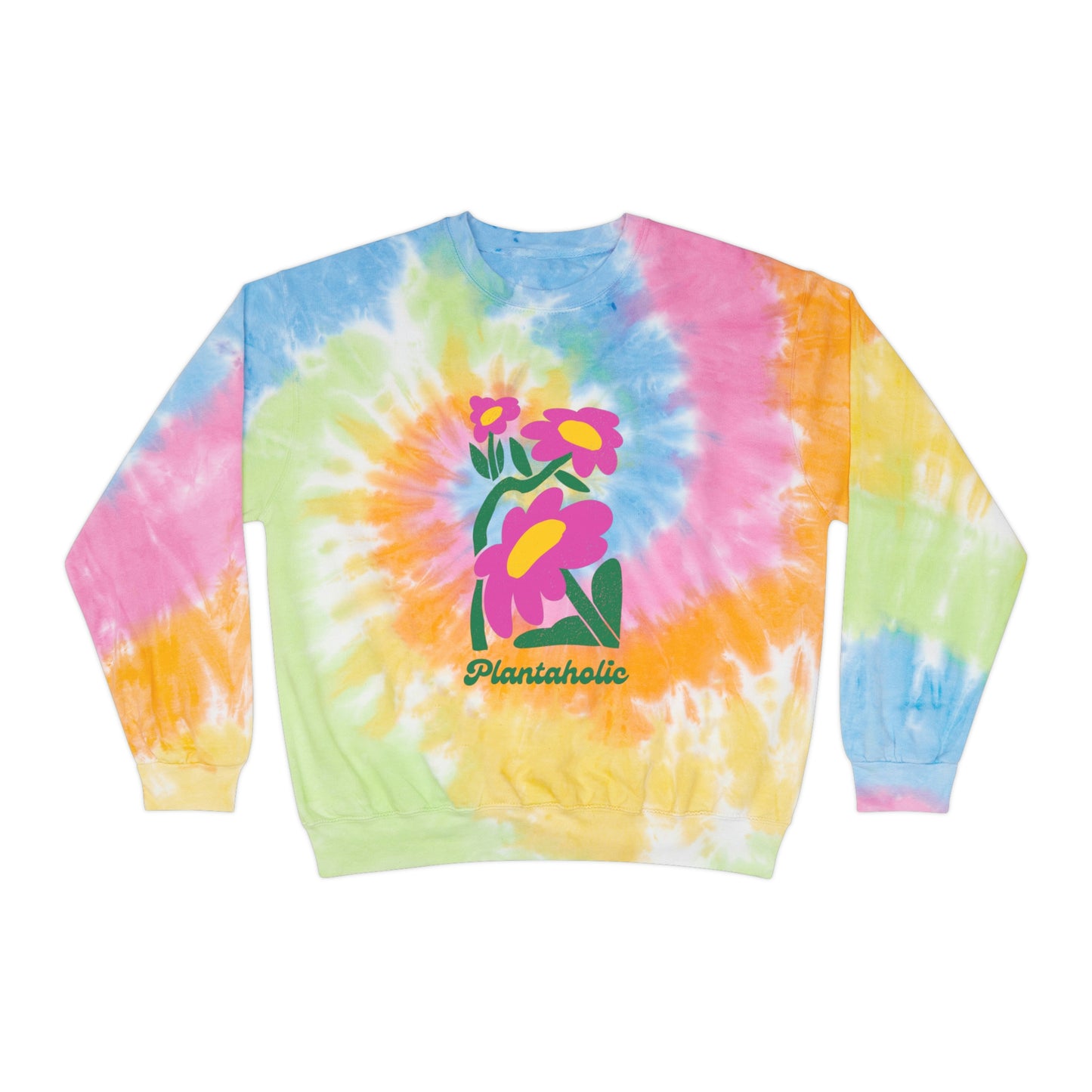Plantaholic Unisex Tie-Dye Crewneck
