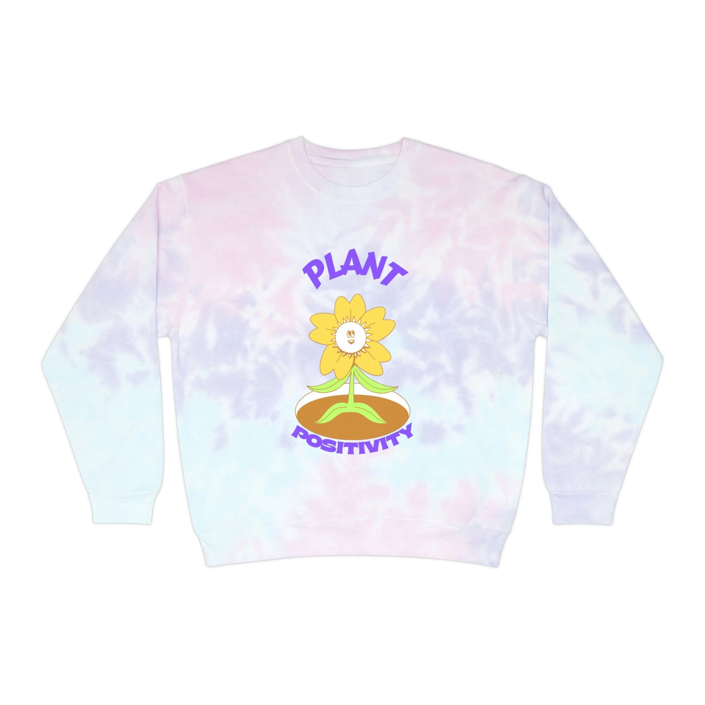 Plant Positivity Unisex Tie-Dye Crewneck
