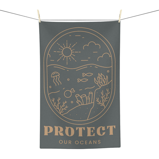 Protect Our Oceans Tea Towel