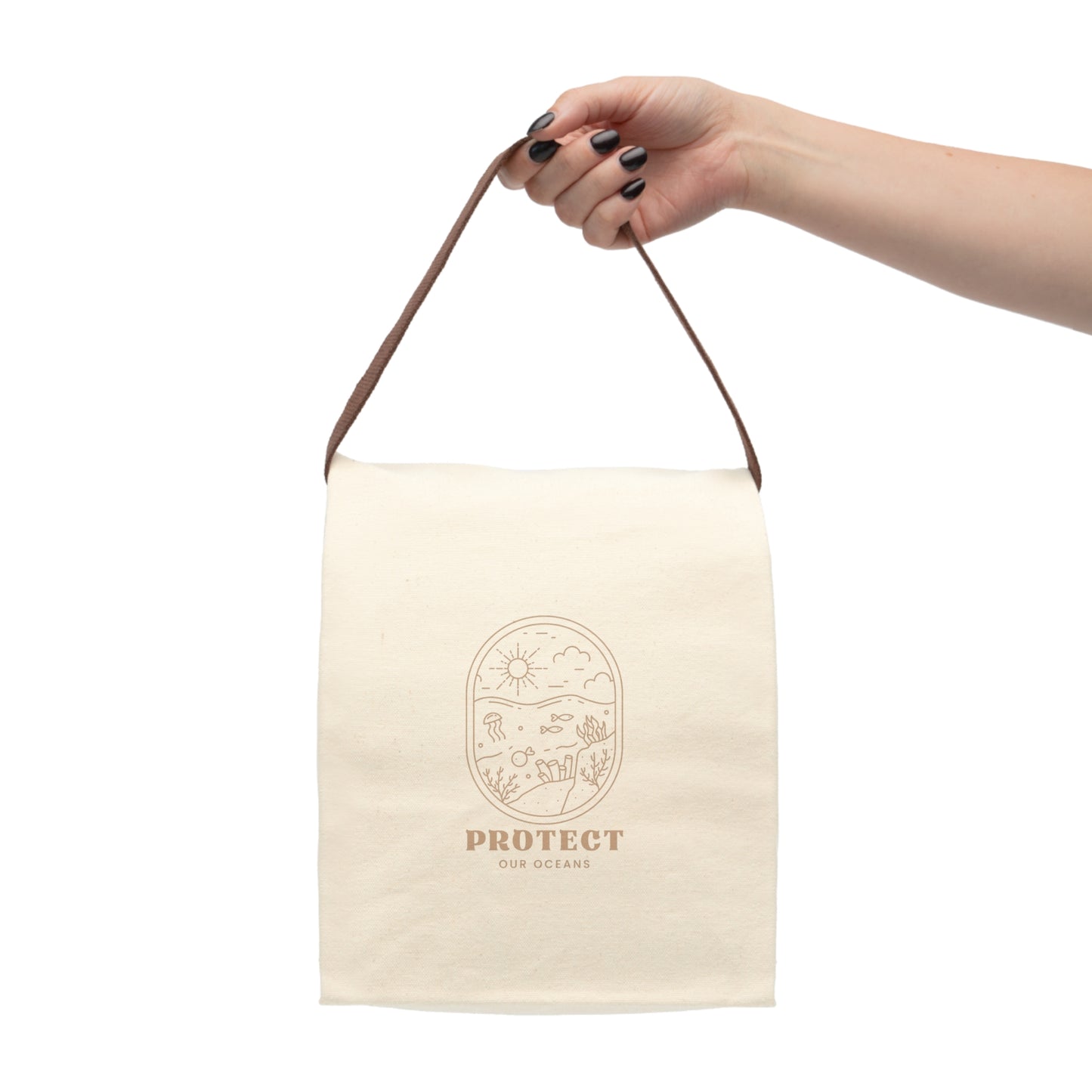 Protect Our Oceans Canvas Lunch Bag
