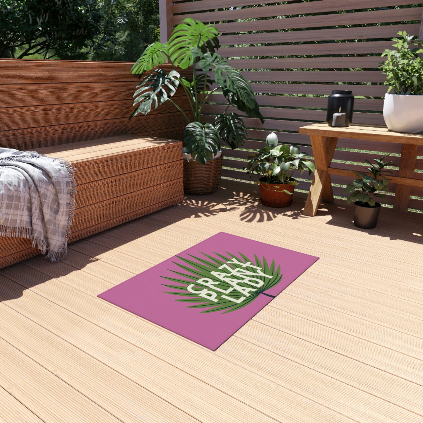 Crazy Plant Lady Outdoor Rug