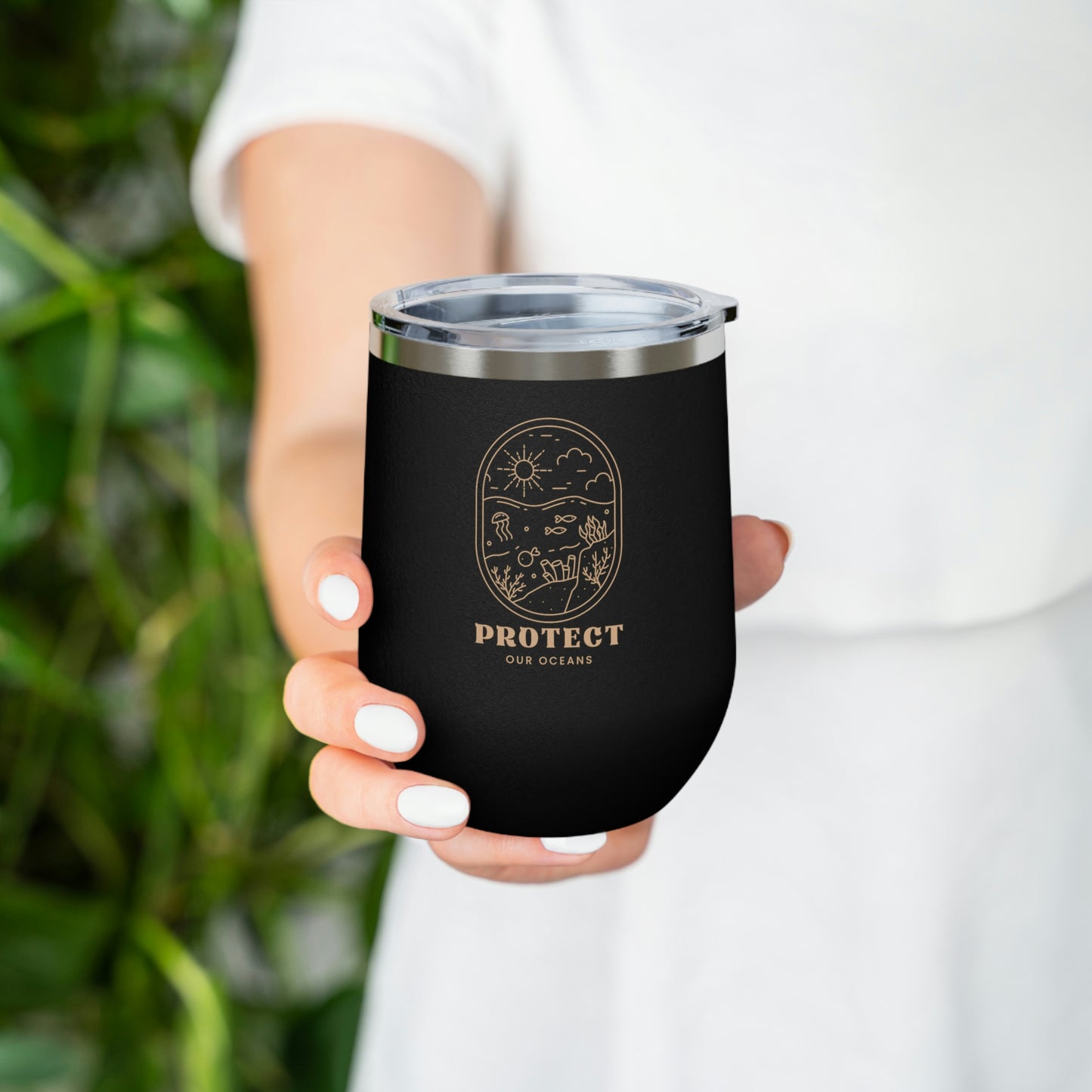 Protect Our Oceans Insulated Wine Tumbler